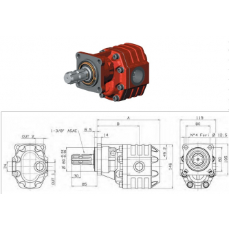 Gear pump Binotto NPH-82 ASAE R